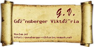 Günsberger Viktória névjegykártya